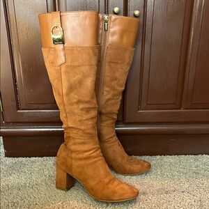 Calvin Klein Women's Tan Knee-High Boots